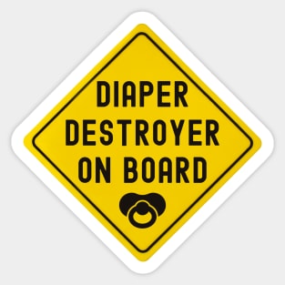 Baby On Board Diaper Destroyer Bumper Sticker